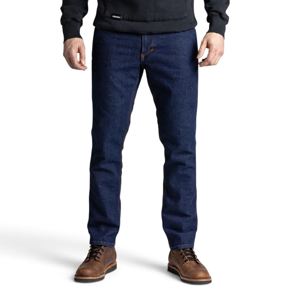 Origin Men's Factory Maverick Work Denim Jeans Relaxed Fit Dark Wash 36x32